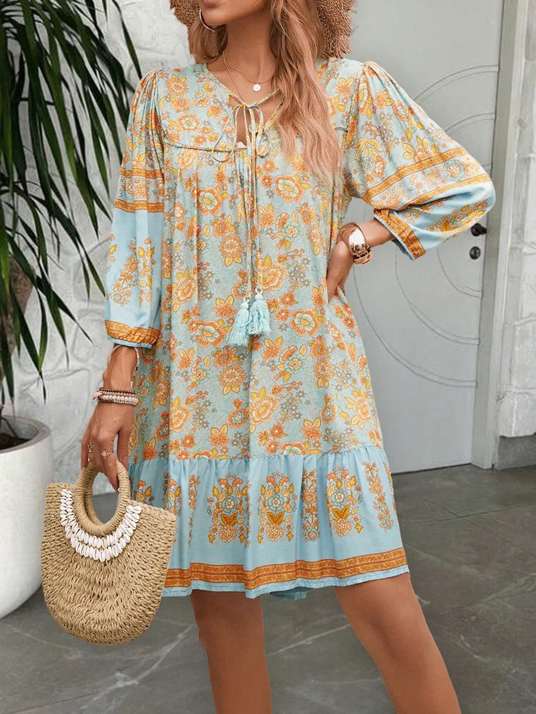 GOLDIE | Casual Floral Long Sleeve  Dress