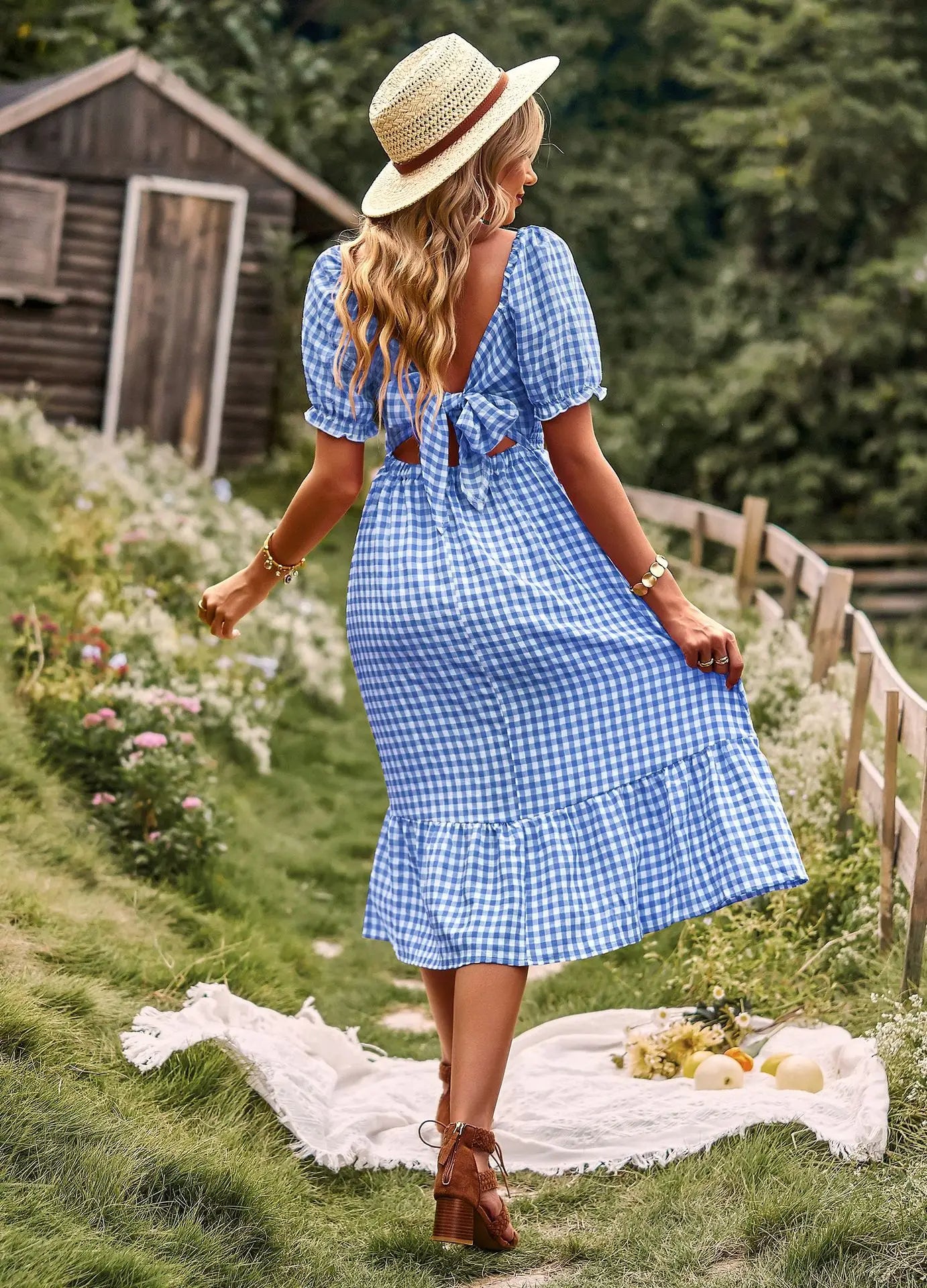 CORA | Back-Tie Boho Picnic Dress