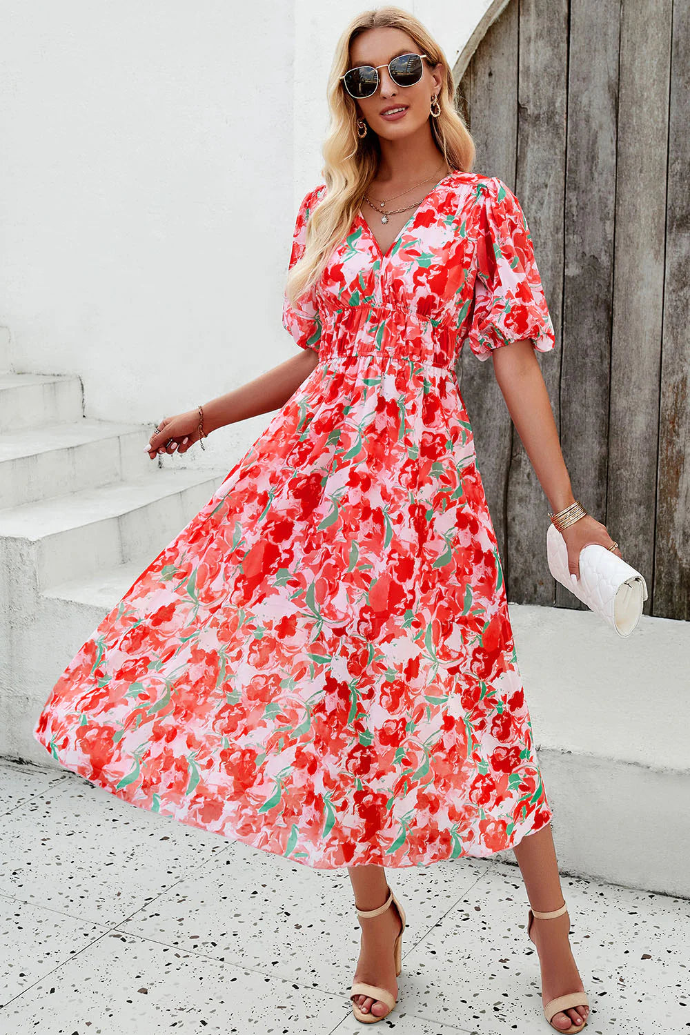 JULIET | Sunlit Floral Midi Dress