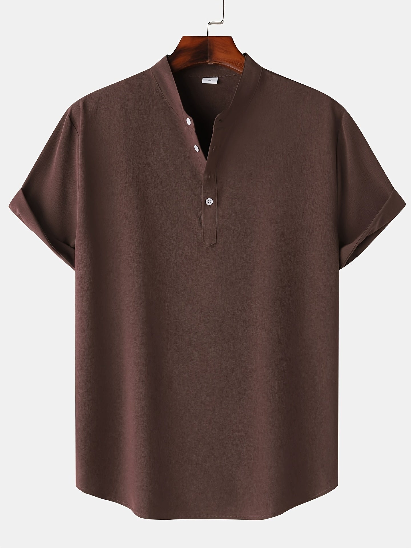 Casual V-Neck Buttoned T-Shirt