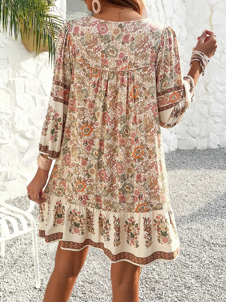 GOLDIE | Casual Floral Long Sleeve  Dress