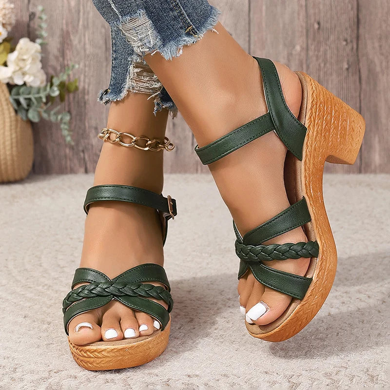 BLISS |  Sunlit Braided Summer Wedges