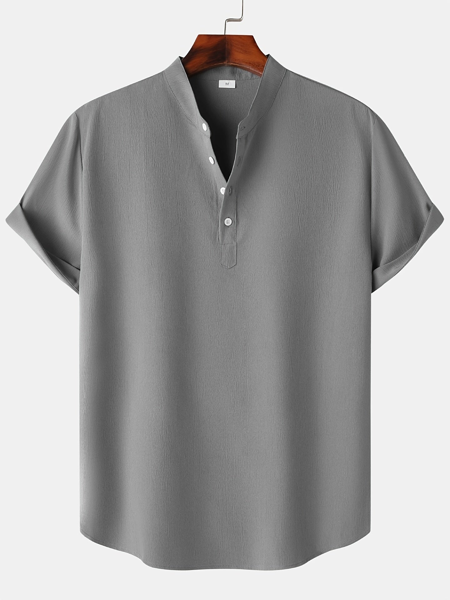 Casual V-Neck Buttoned T-Shirt