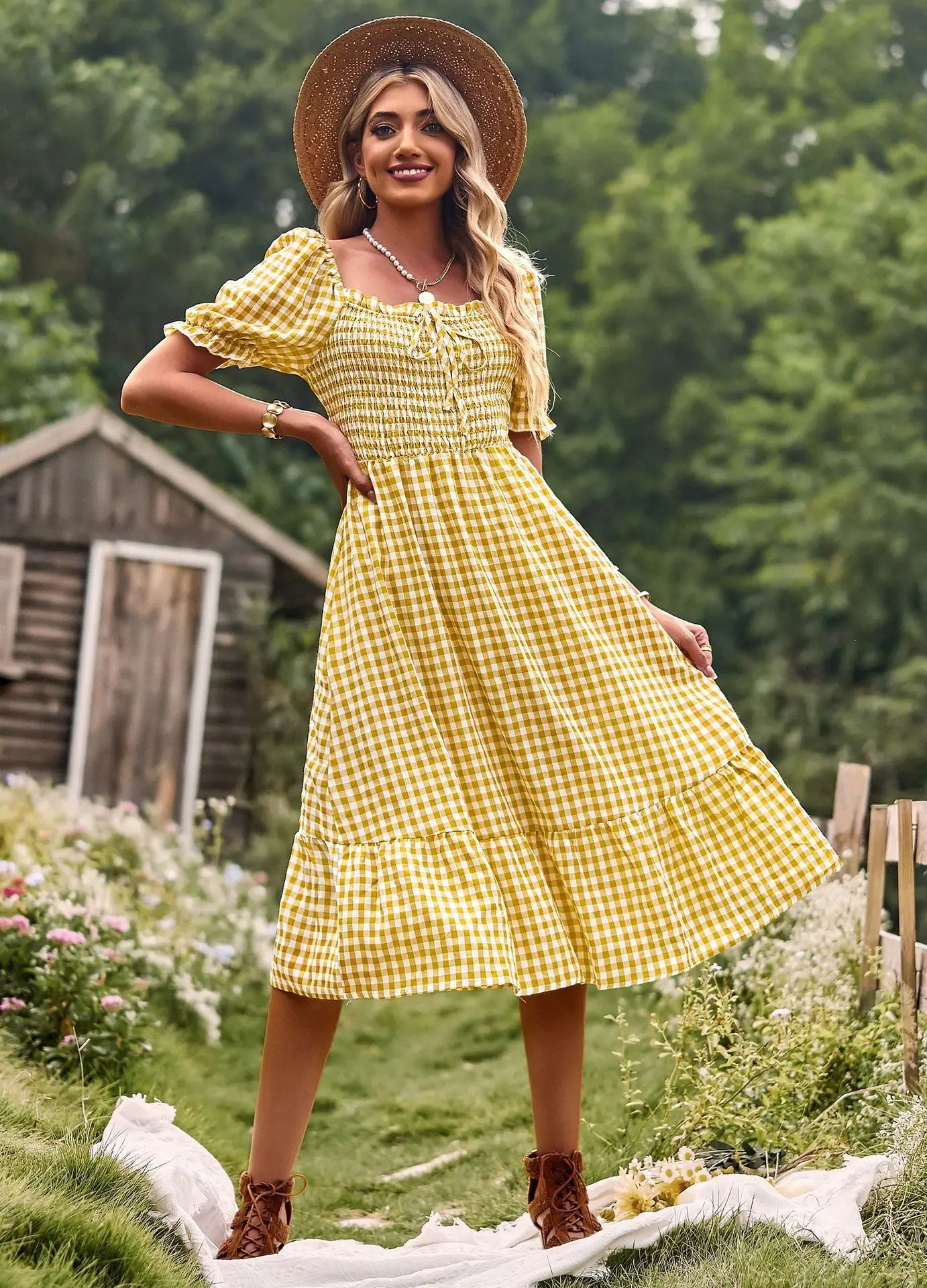 CORA | Back-Tie Boho Picnic Dress