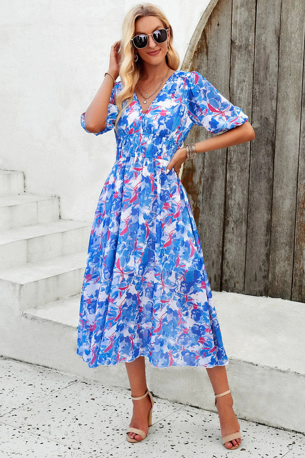 JULIET | Sunlit Floral Midi Dress