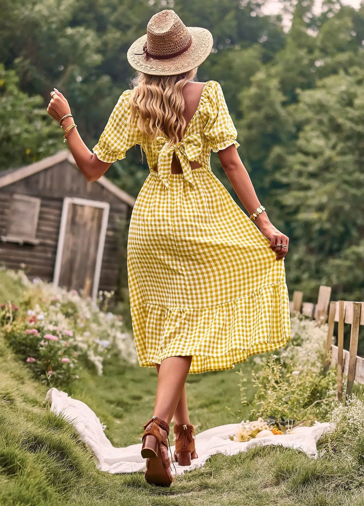 CORA | Back-Tie Boho Picnic Dress