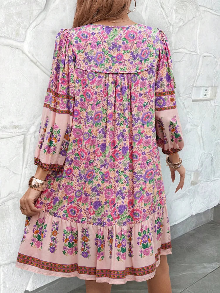 GOLDIE | Casual Floral Long Sleeve  Dress