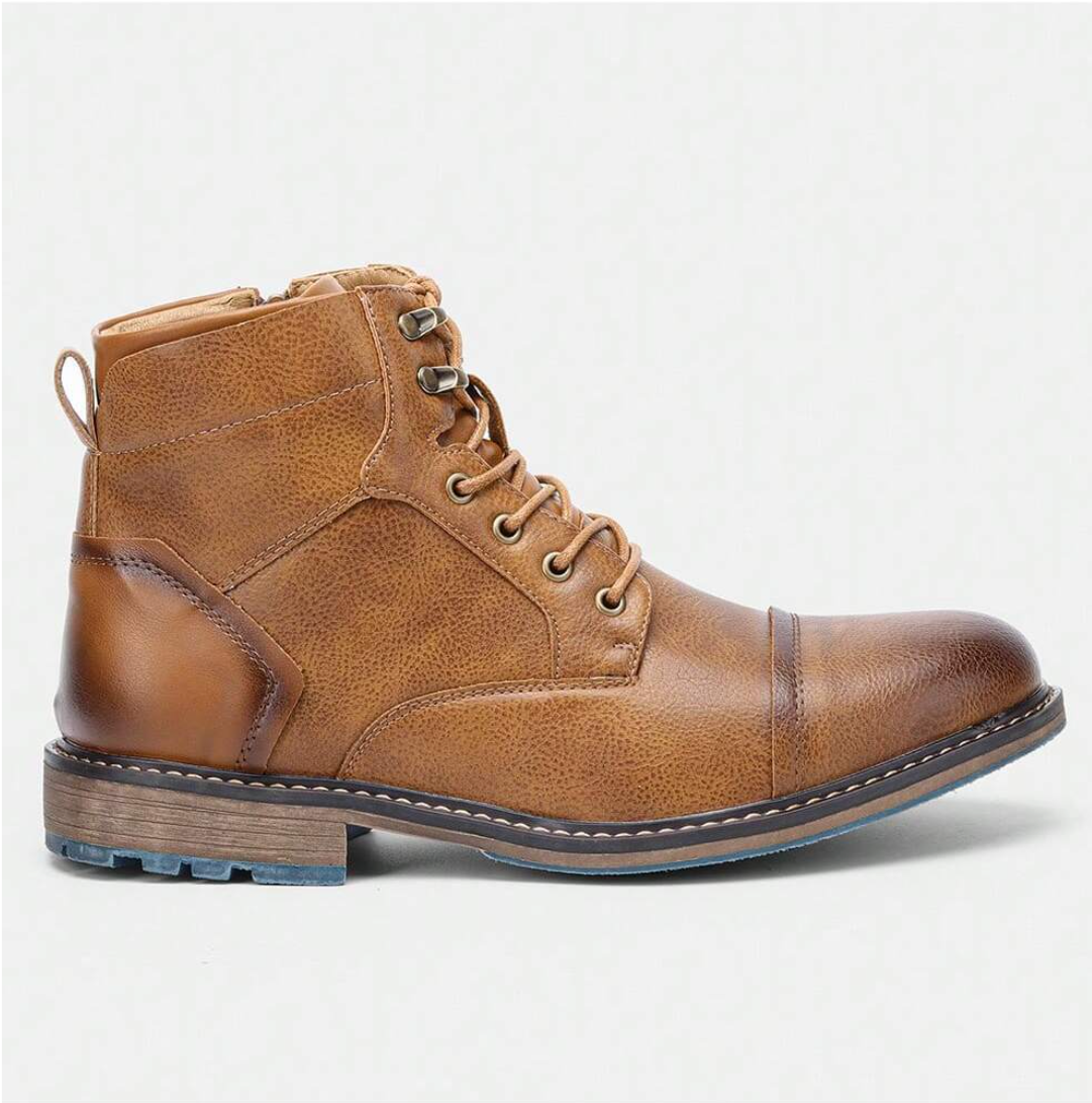 LUCAS | Retro Leather Ankle Boots