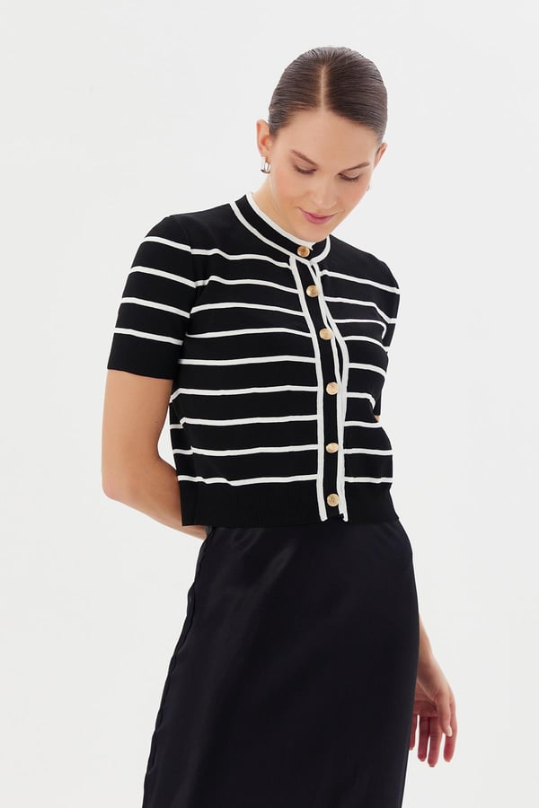 SOFIA | Retro Striped Knit Top