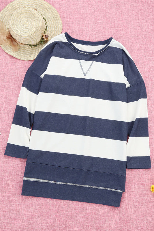 GABI | Striped Oversized Casual Sweatshirt