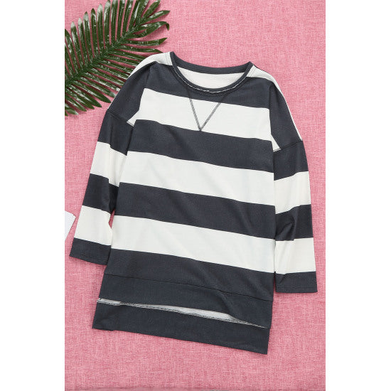 GABI | Striped Oversized Casual Sweatshirt