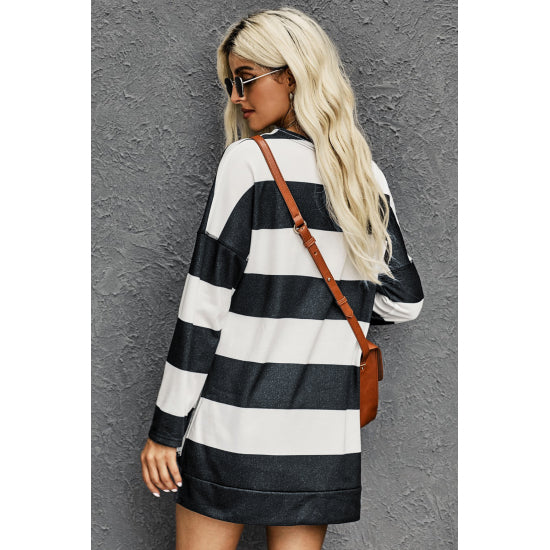 GABI | Striped Oversized Casual Sweatshirt